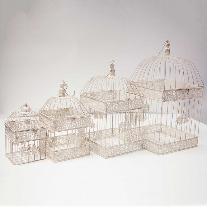 Rustic Square Birdcage 4Pc Dt1001 Itm2