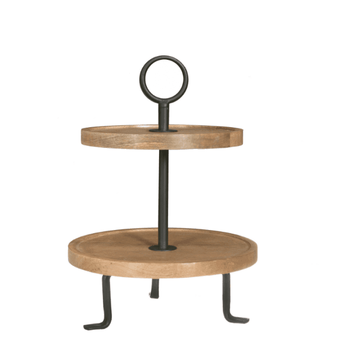 Rustic Two Tier Stand 40cm