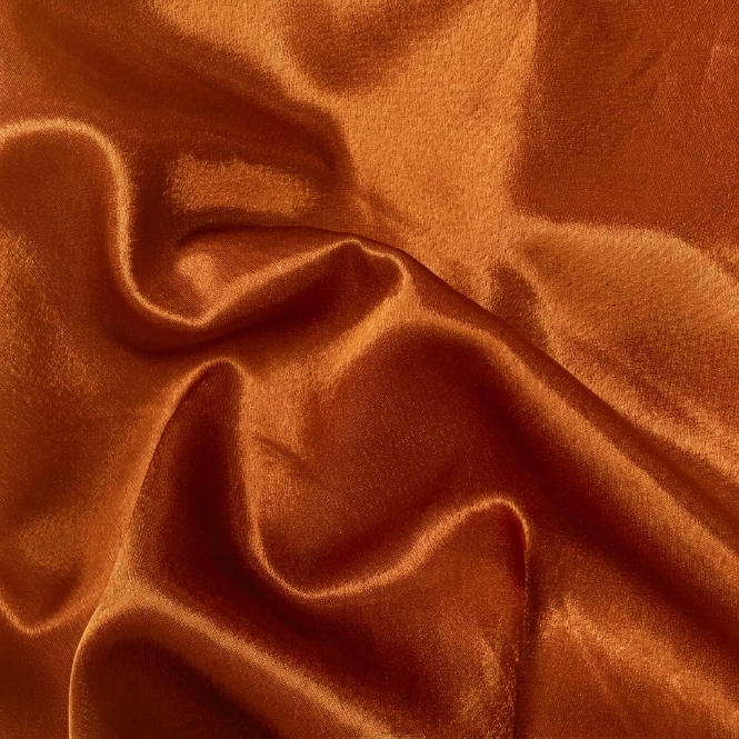 Satin Fabric Burnt Orange