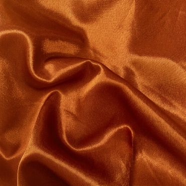 Satin Fabric Burnt Orange