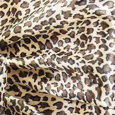 Satin Fabric Leopard Print
