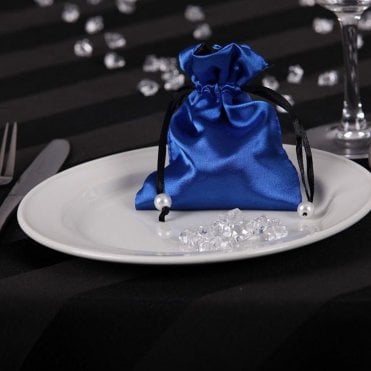 Satin Favour Bags Royal Blue