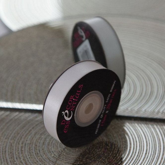 Satin Ribbon 15 x 20 Light Silver