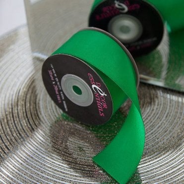 Satin Ribbon 38 x 20 Kelly Green