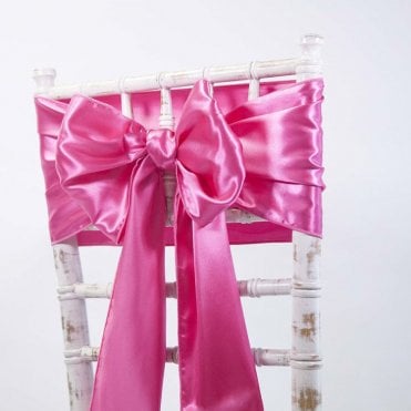 Satin Sash Hot Pink