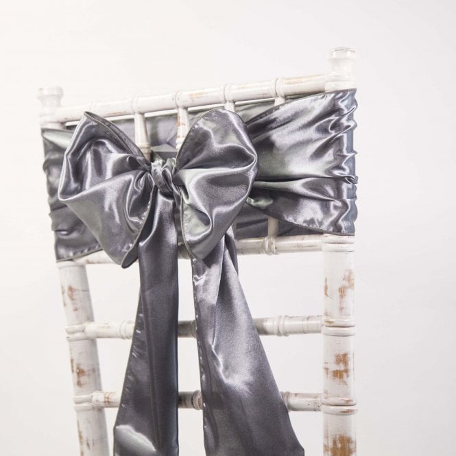 Satin Sash Pewter - Pack of 100