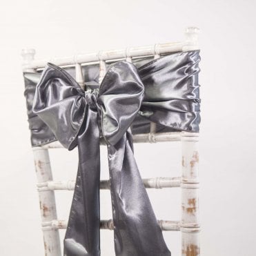 Satin Sash Pewter - Pack of 100