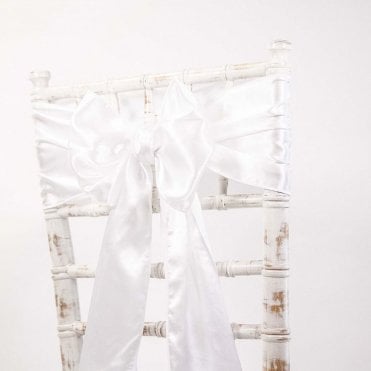 Satin Sash White