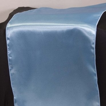 Satin Table Runner Blue
