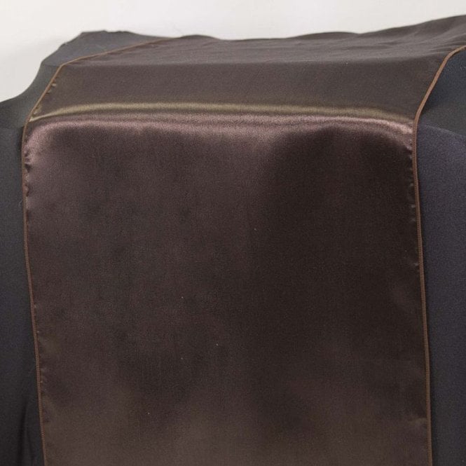 Satin Table Runner Chocolate