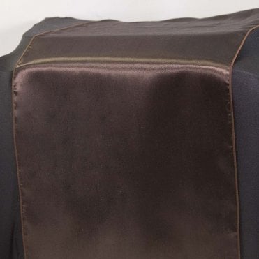 Satin Table Runner Chocolate