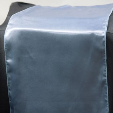 Satin Table Runner Dusty Blue