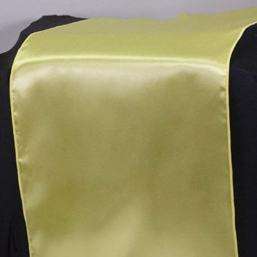 Satin Table Runner Neon Yellow