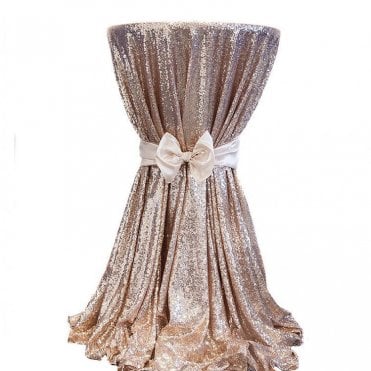Sequin 120 Tablecloth Blush Pink