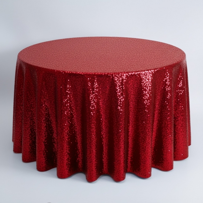 Sequin 132 Tablecloth Red