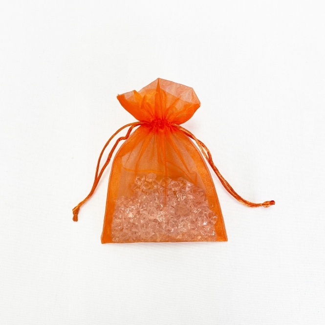 Sheer Organza Favour Bags Orange Pack of 100 - 13cmx18cm