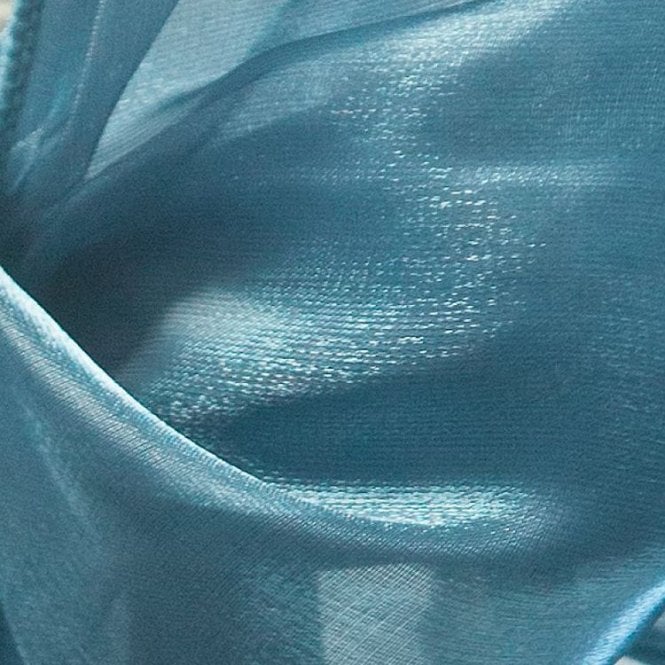 Silk Organza Fabric Petrol Blue