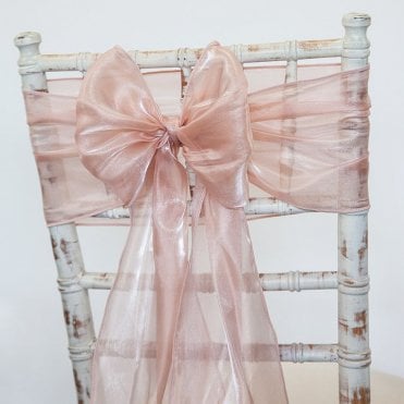 Silk Organza Sash Blush Pink