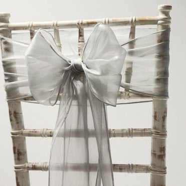 Silk Organza Sash Grey - Pack of 100