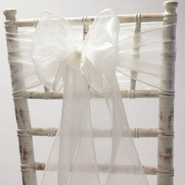 Silk Organza Sash Ivory
