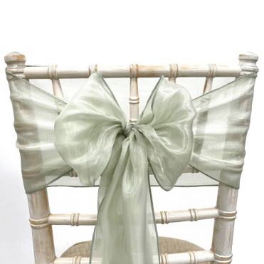 Silk Organza Sash Sage