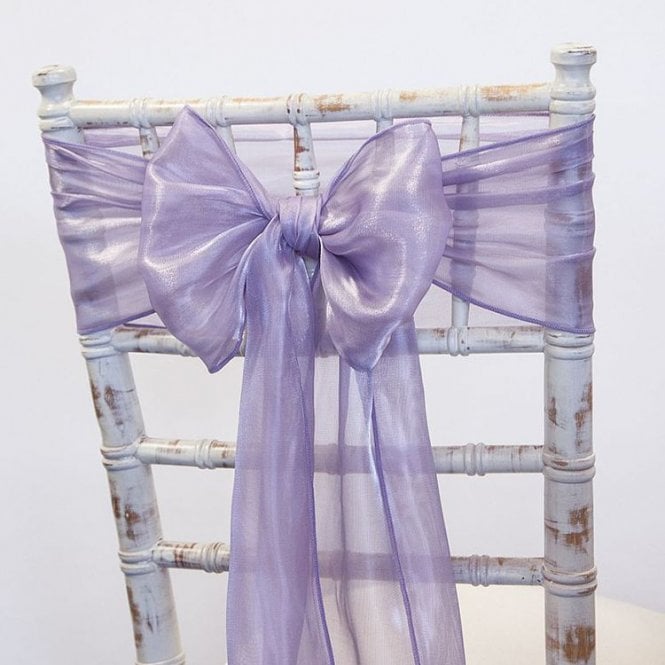 Silk Organza Sash Victorian Lilac - Pack of 100
