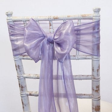 Silk Organza Sash Victorian Lilac - Pack of 100