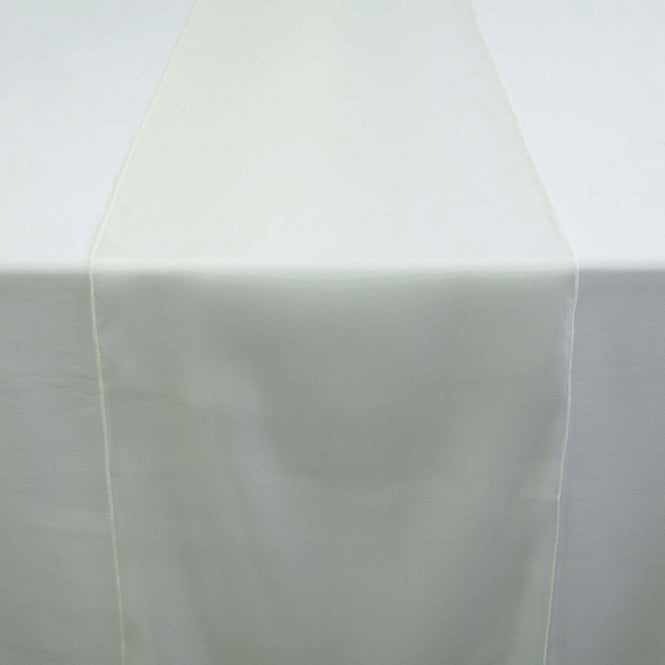 Silk Organza Table Runner Ivory