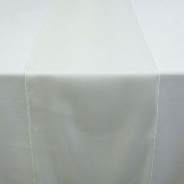 Silk Organza Table Runner Ivory