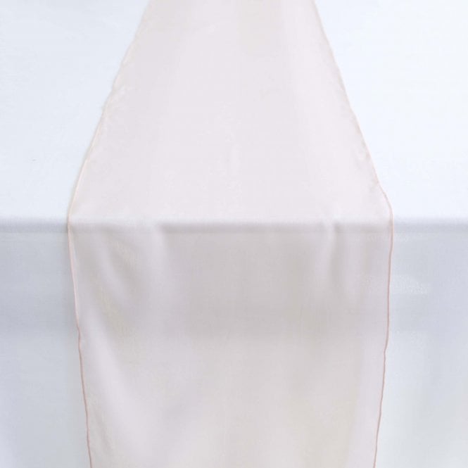 Silk Organza Table Runner Rose Gold