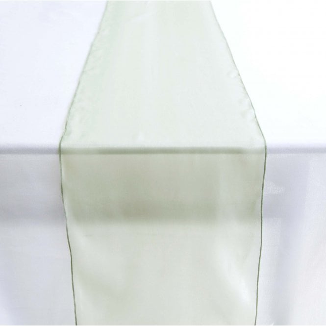 Silk Organza Table Runner Sage