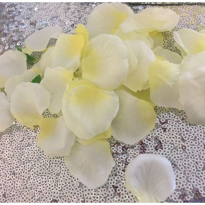 Silk Rose Petals 164pcs Gift Box Yellow 12cmx12cm
