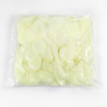 Silk Rose Petals 500 Pack White/Green-One Size