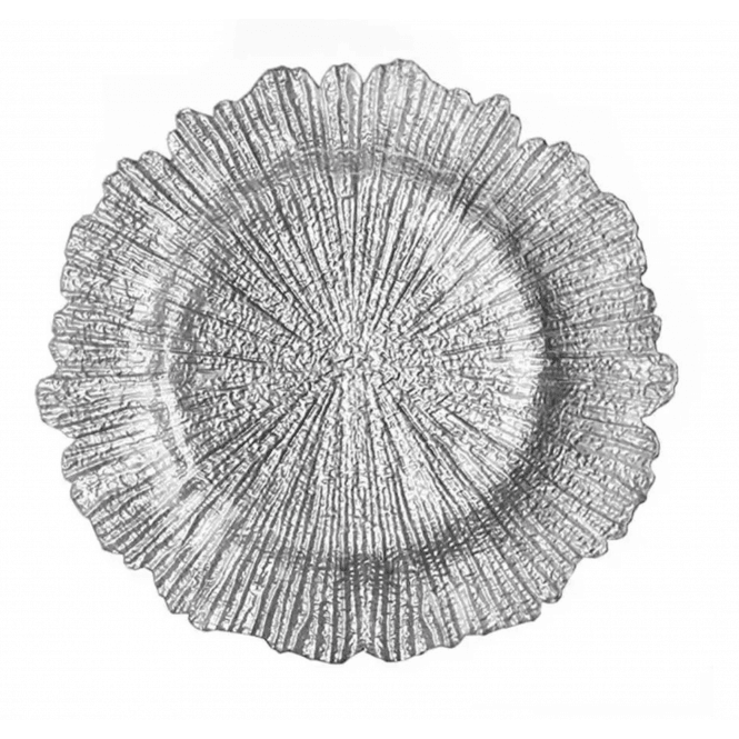 Silver Reef Glass Charger Plate