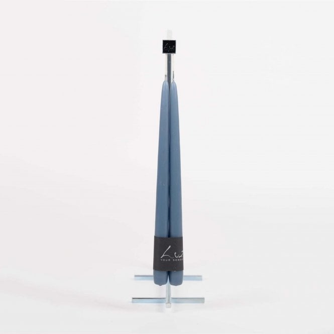 Smooth Range 30cm Pair of Tapers Dusty Blue