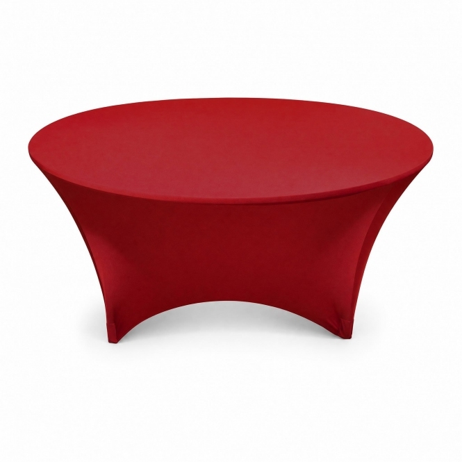 Spandex Lycra Round Table Cloth Garnet