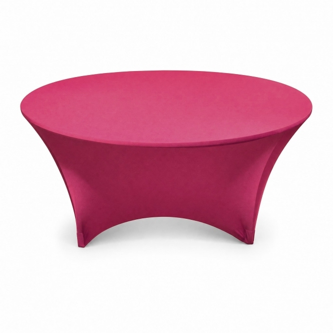 Spandex Lycra Round Table Cloth Hot Pink 6ft