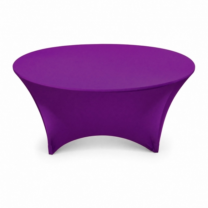 Spandex Lycra Round Table Cloth Purple 6ft