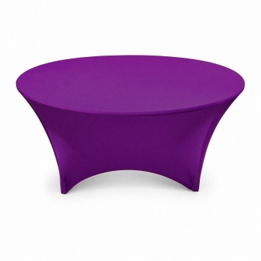 Spandex Lycra Round Table Cloth Purple 6ft