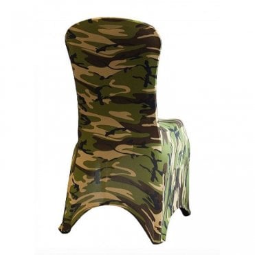 Spandex Poly Lycra Chair Cover With Army Print