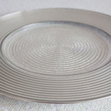 Spiral Design Charger Plate Silver