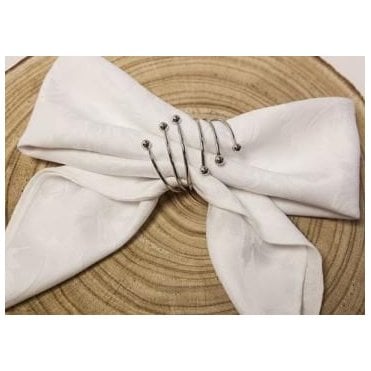 Spiral Metal Napkin Rings Silver