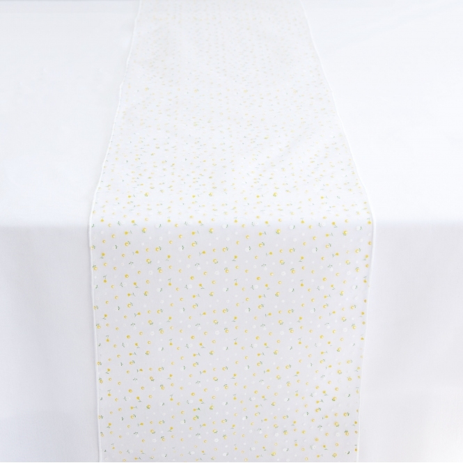 Spring Flower Organza Table Runner