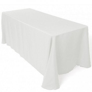 Spun Poly 70 x 144 Cloth White