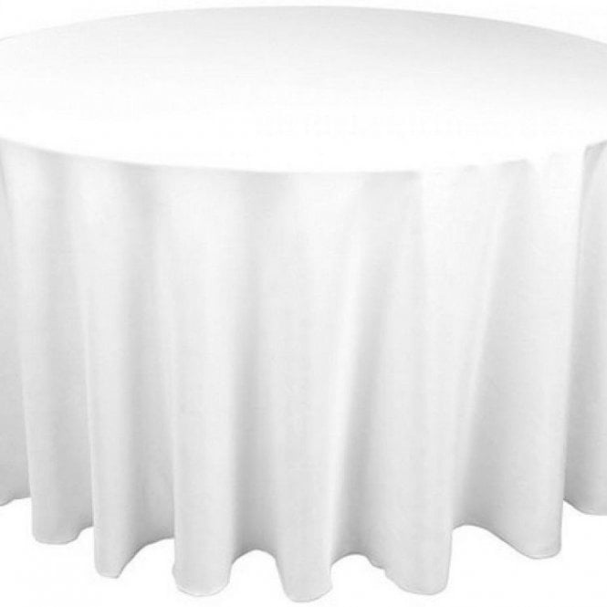 Spun Poly 90 Round Cloth White
