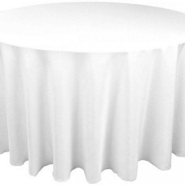 Spun Poly 90 Round Cloth White