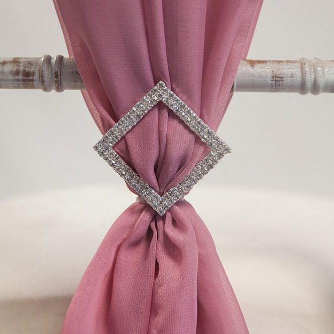 Square Diamante Brooch 6 Pack
