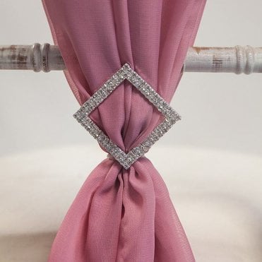 Square Diamante Brooch 6 Pack