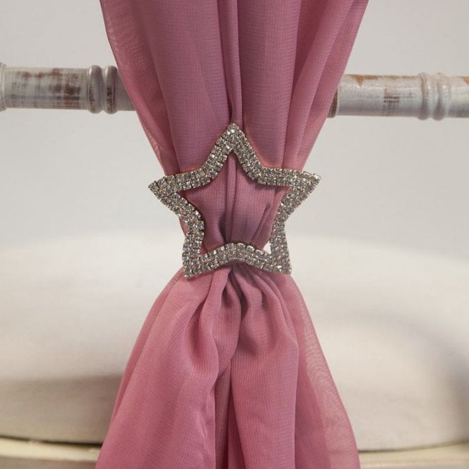 Star Diamante Brooch Gold 6 Pack