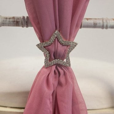 Star Diamante Brooch Gold 6 Pack